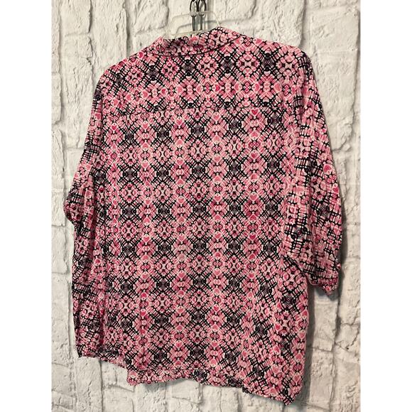 Croft & Barrow Woman 3X Blouse 3/4 Sleeve - Picture 3 of 7